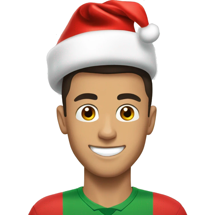 cristiano ronaldo with santa hat emoji