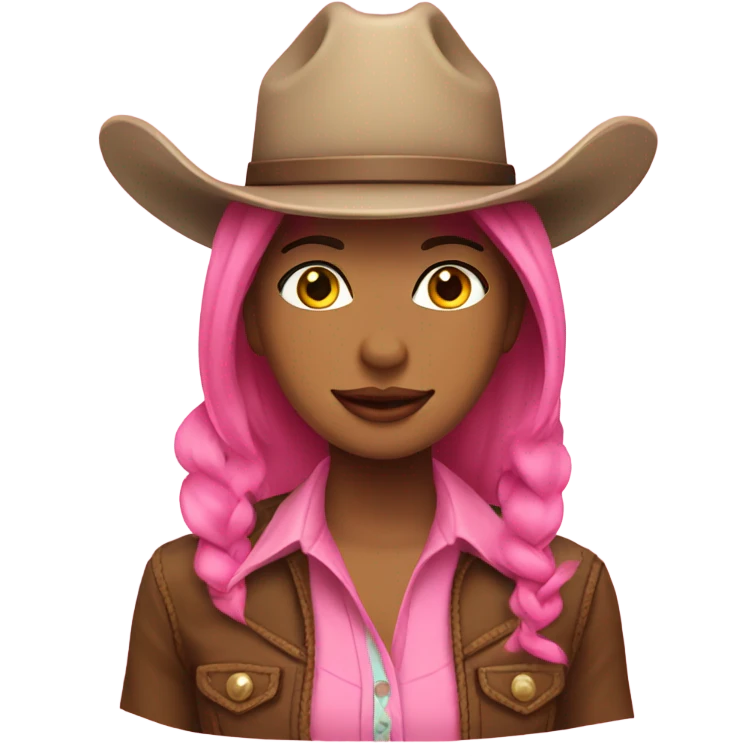 Cowgirl with pink hat  emoji