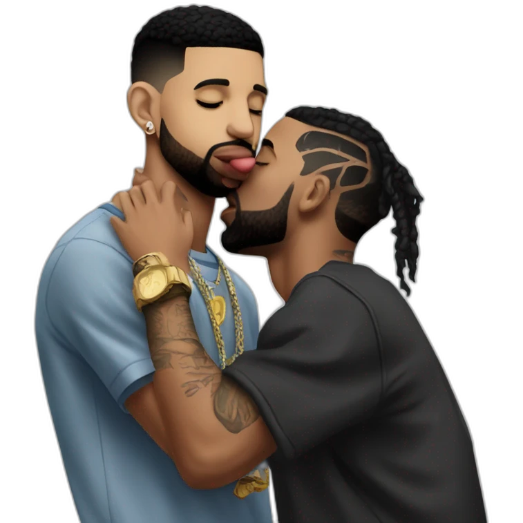 drake kissing 21 savage emoji