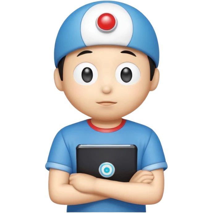 Doramon is wearing physics walla shirt emoji