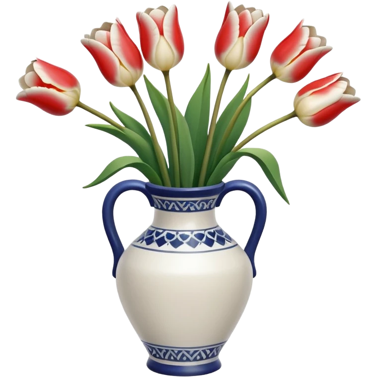 White tulips vase emoji
