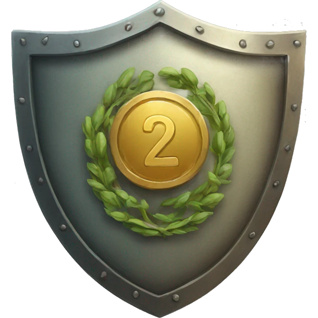 Shield with the old money in it emoji