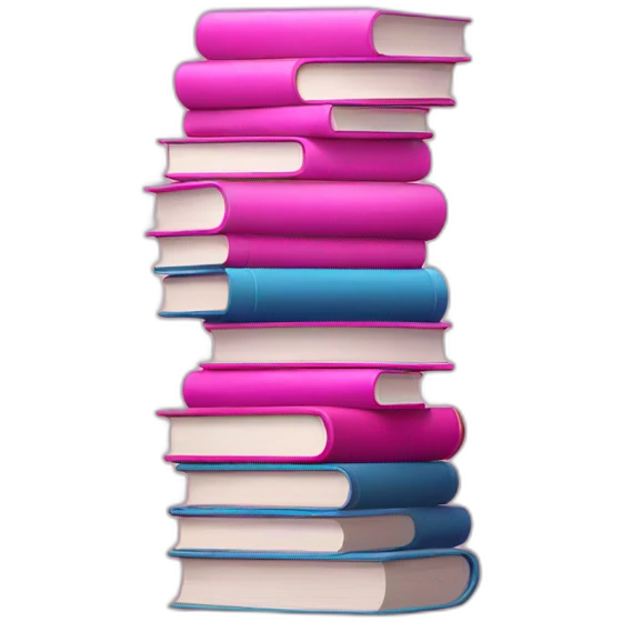 pink stack of books emoji