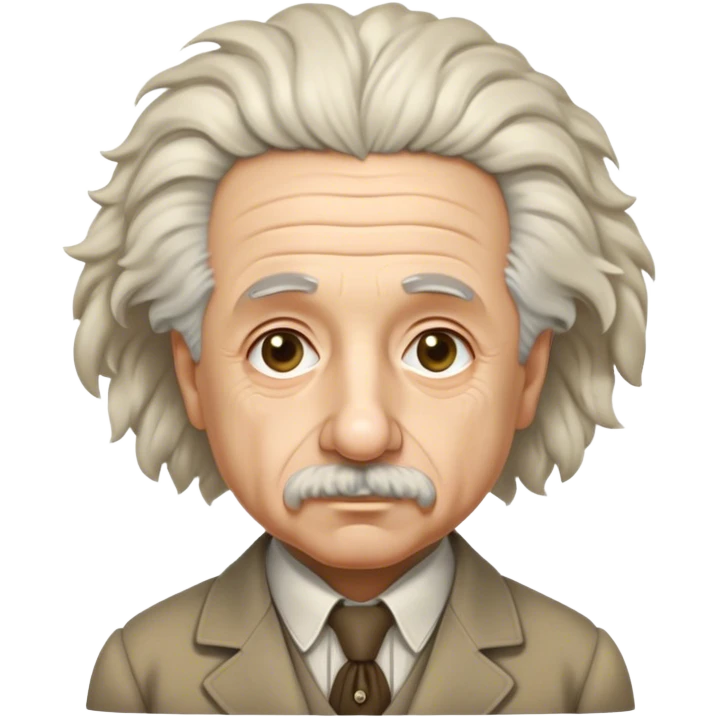 Cinematic Realistic portrait of Albert Einstein, shown as an iconic genius with wild, expressive hair and a gentle, contemplative expression, rendered in detailed period clothing with warm, intellectual lighting emoji
