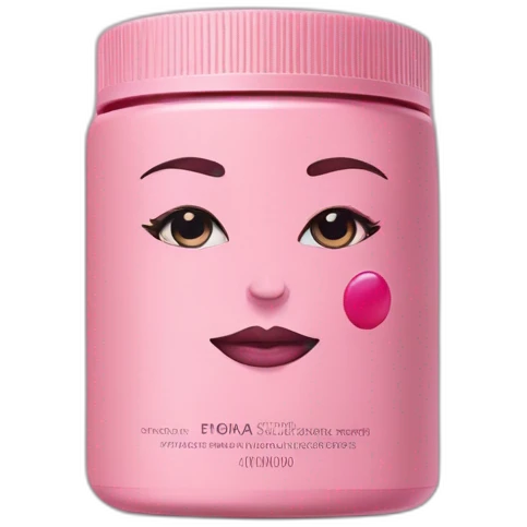 GAIA Beauté Supplements with pink and black packaging  emoji