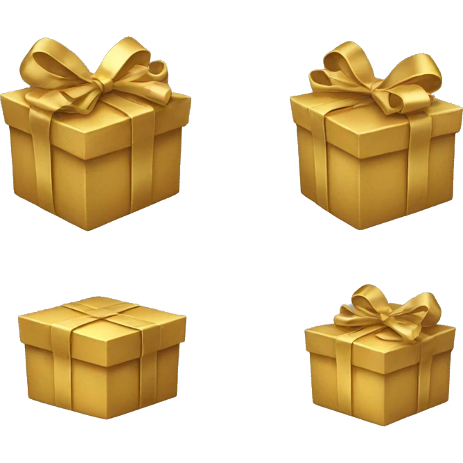 Golden Giftbox. emoji