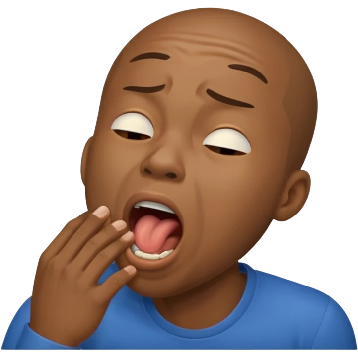  black manYawning emoji