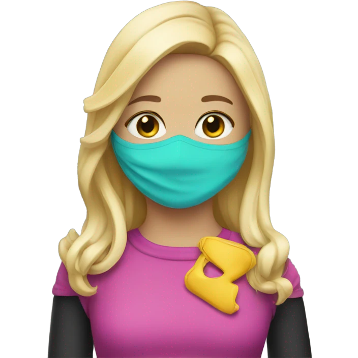 Disguise on blonde girl emoji