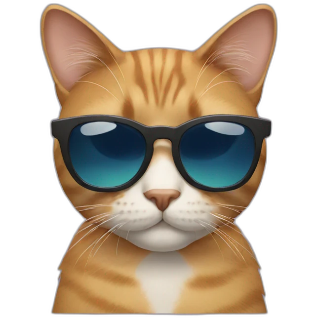 Cat with sunglasses emoji