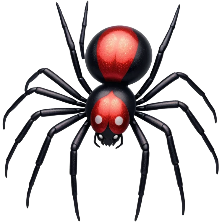 Glitter black widow emoji