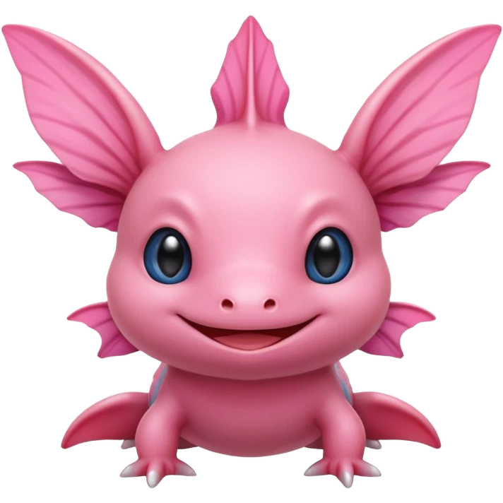 Cute Axolotl-Mudkip-Digimon-Fakémon-dragon emoji