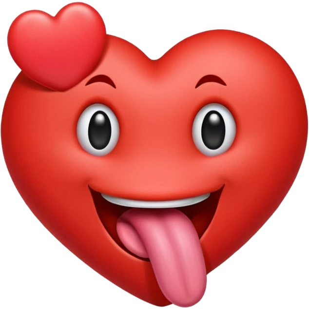 Heart with tongue sticking out  emoji