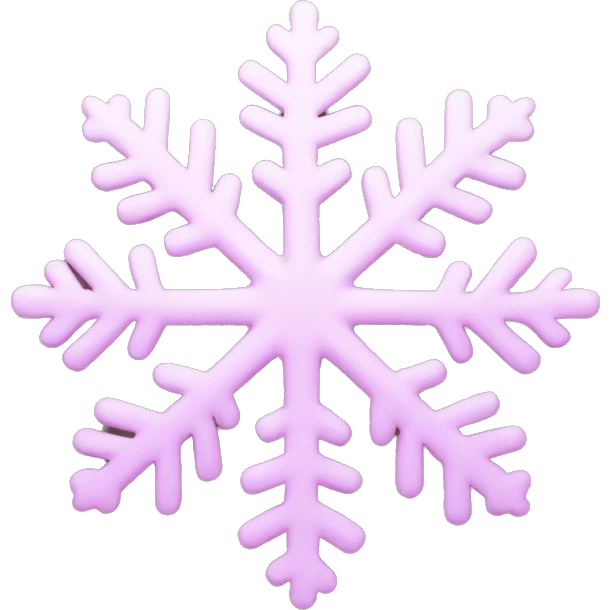 pastel pink snowflake  emoji