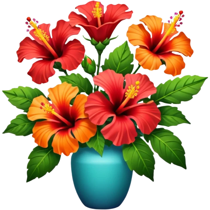 hibiscus flower bouquet
 emoji