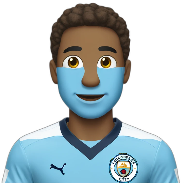 YOSHI in Manchester City football shirt emoji