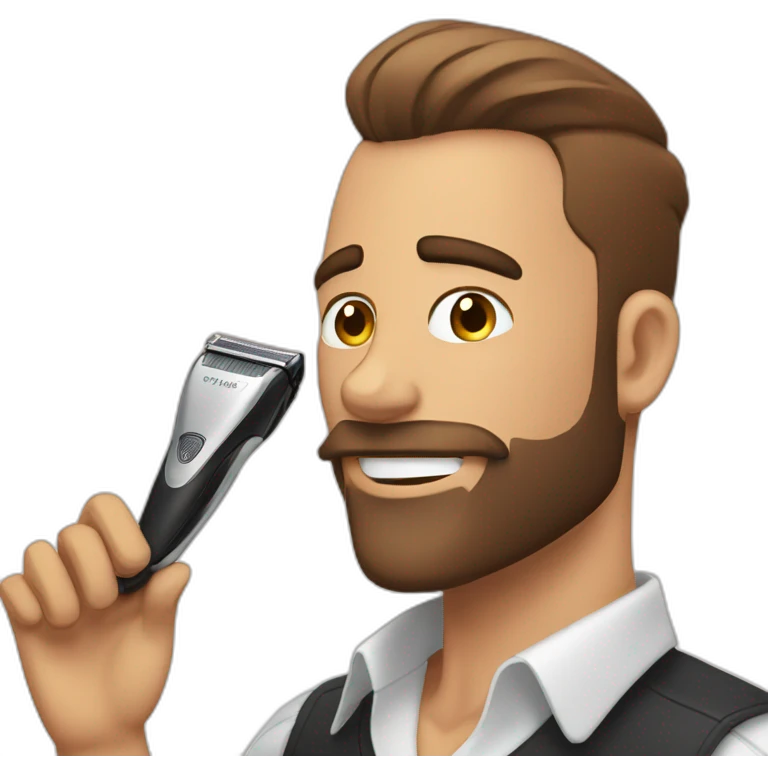 man shaving beard emoji