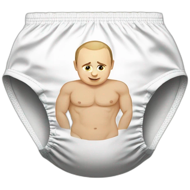 putin shows his butt in a diaper emoji