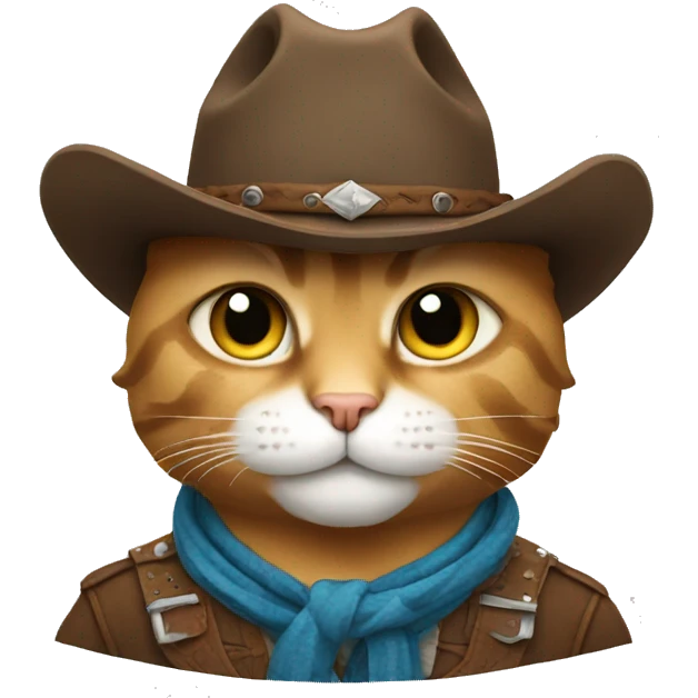 Cowboy cat emoji