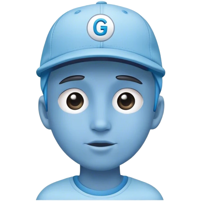 skyblue color ballcap with G emoji