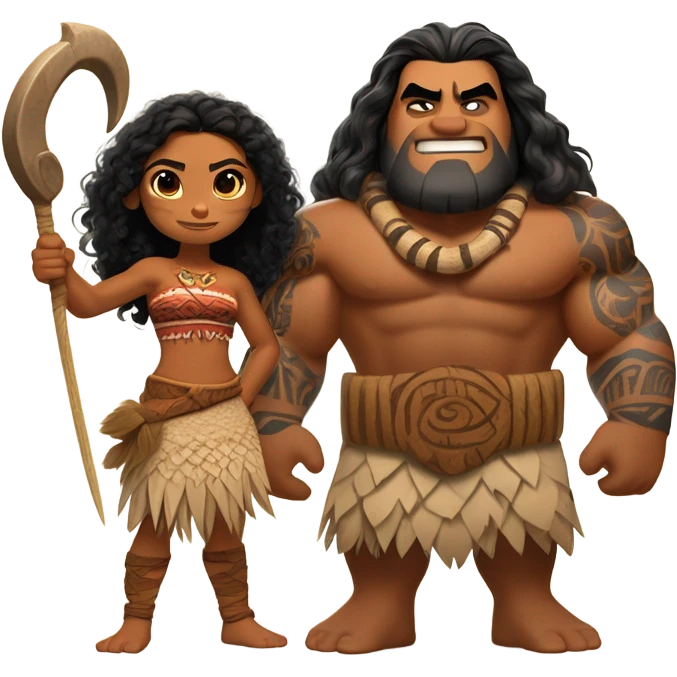 Moana and Maui emoji