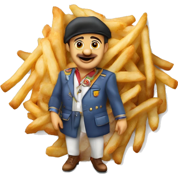milanesa napolitana con papas fritas emoji