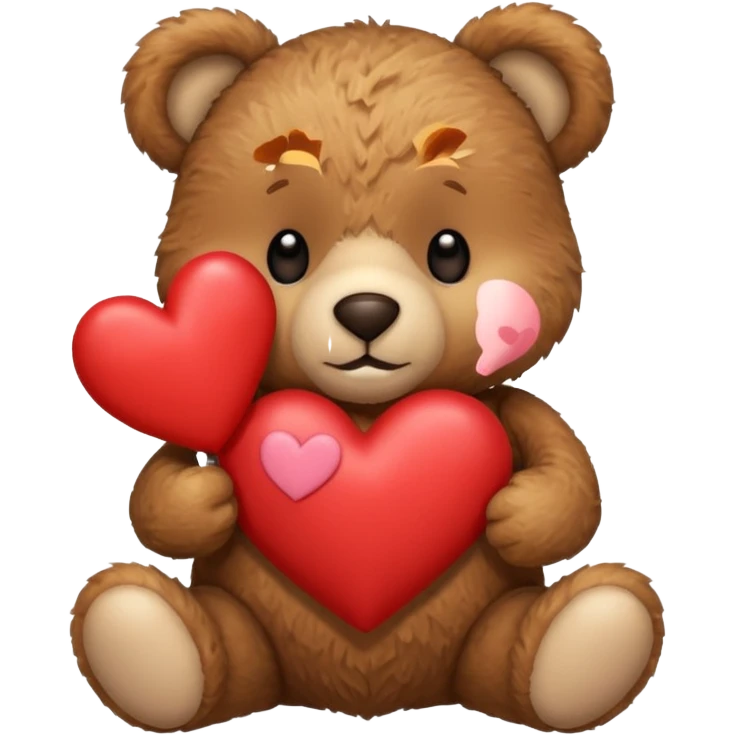 Teddy bear saying I love you emoji