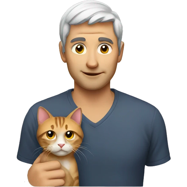 man with cat emoji