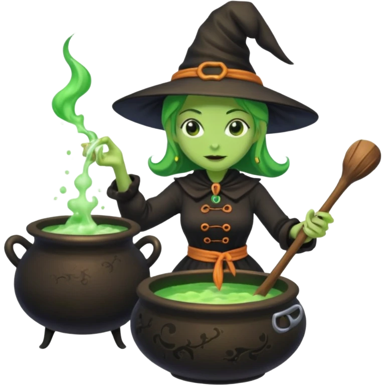 green witch cooking potion emoji