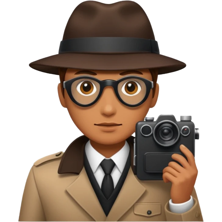 Spy with camera emoji