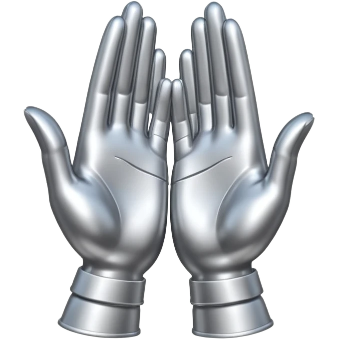 praying metallic hands, no gold emoji