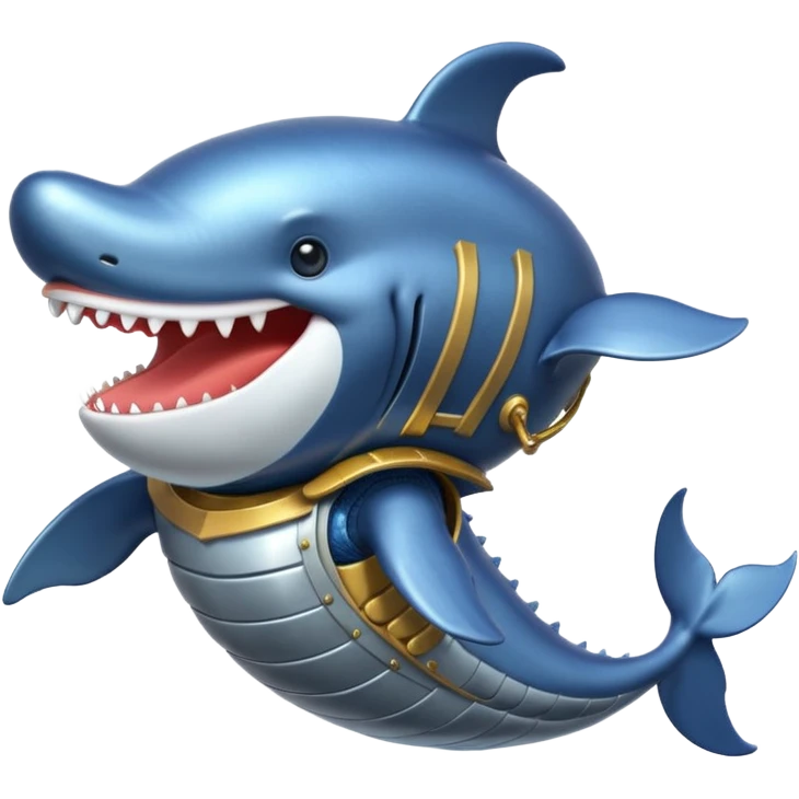 Singing Whale in Armor emoji