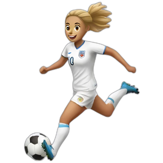 English female soccer player jumping emoji