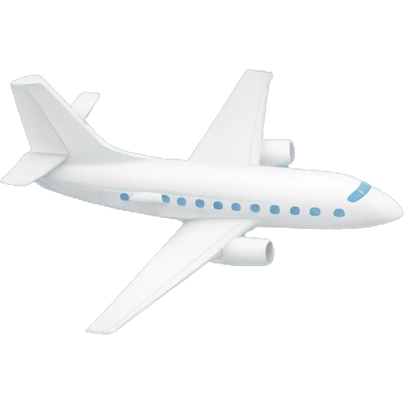 Avion de papel color blanco vista al norte con un fondo color azul emoji