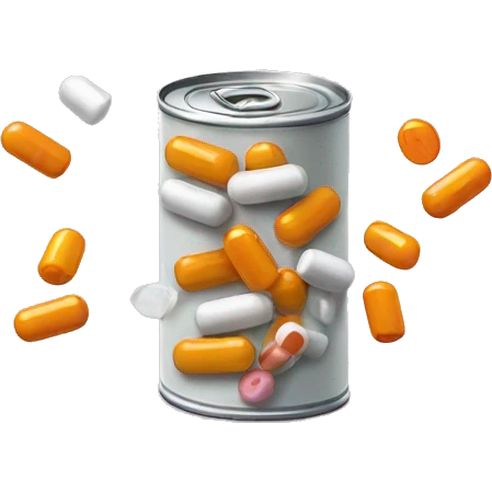 can of spilled pills emoji