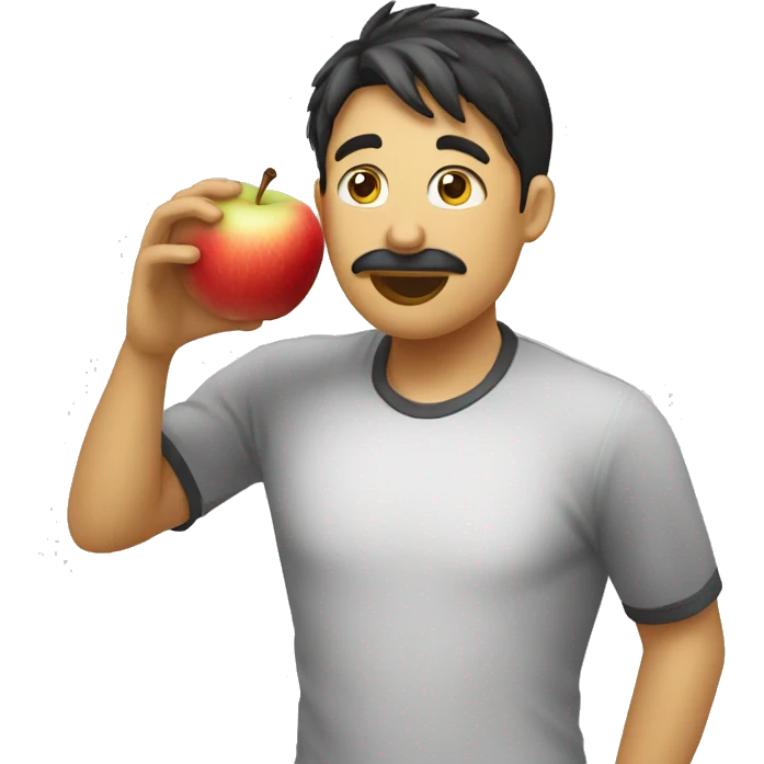 moi mangeant une pomme emoji