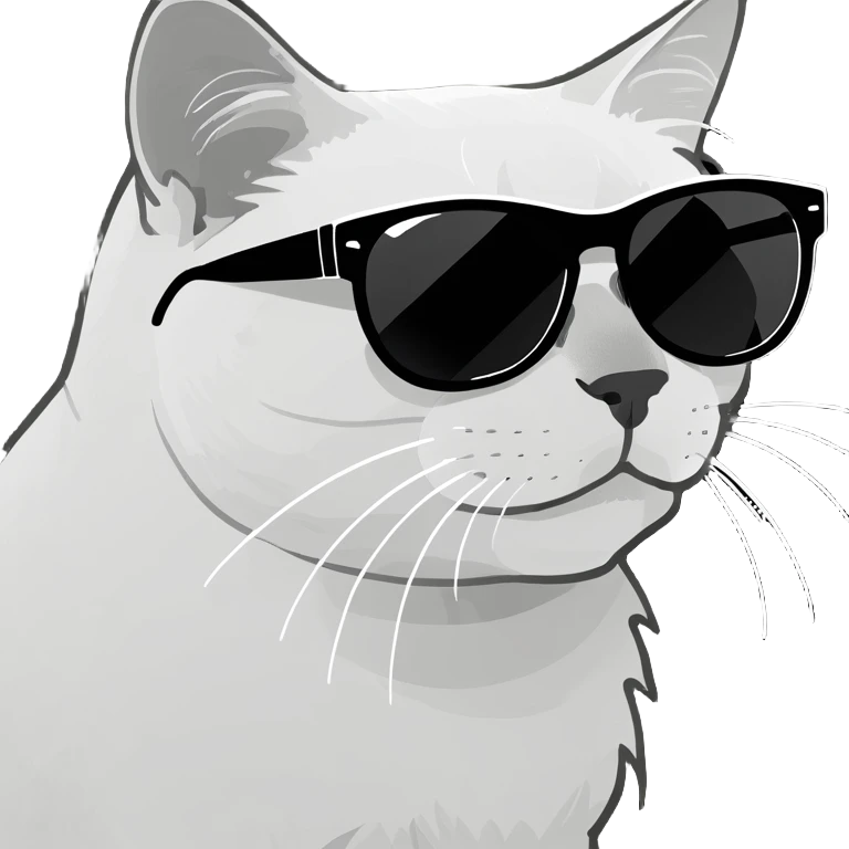 Cat with sunglasses emoji