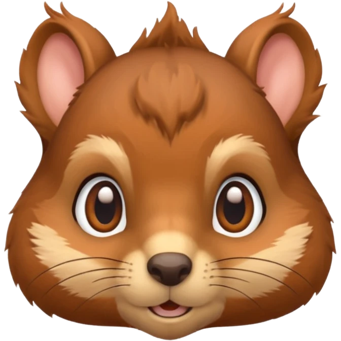 squirrel head, cute emoji