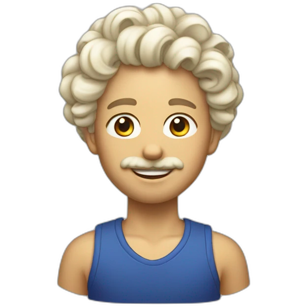 Peteur cheveux bouclés blon emoji
