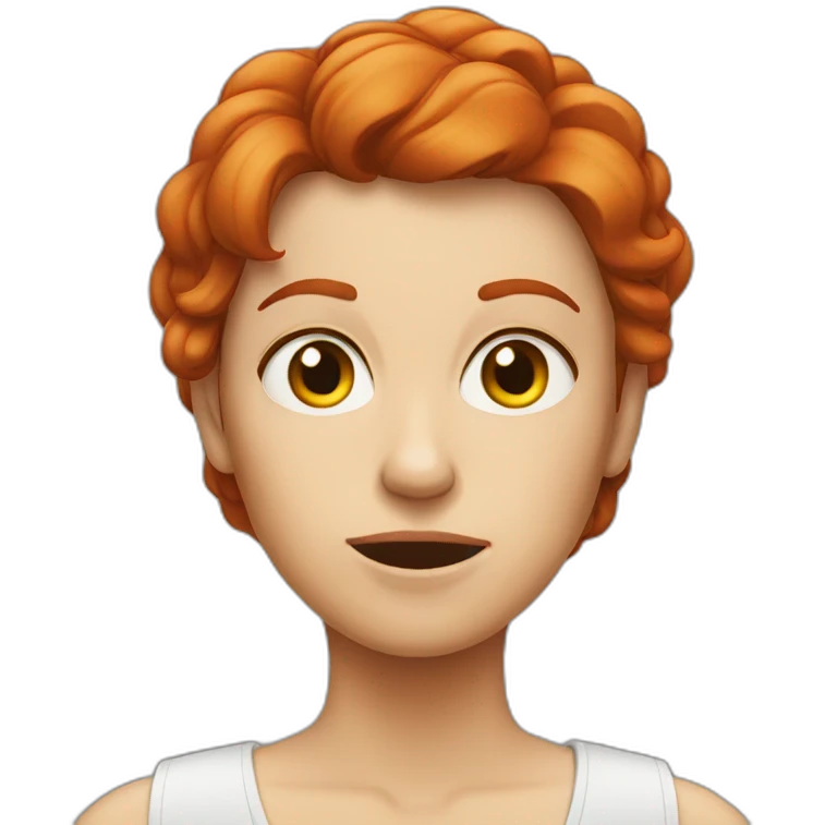 Redhead woman mad emoji