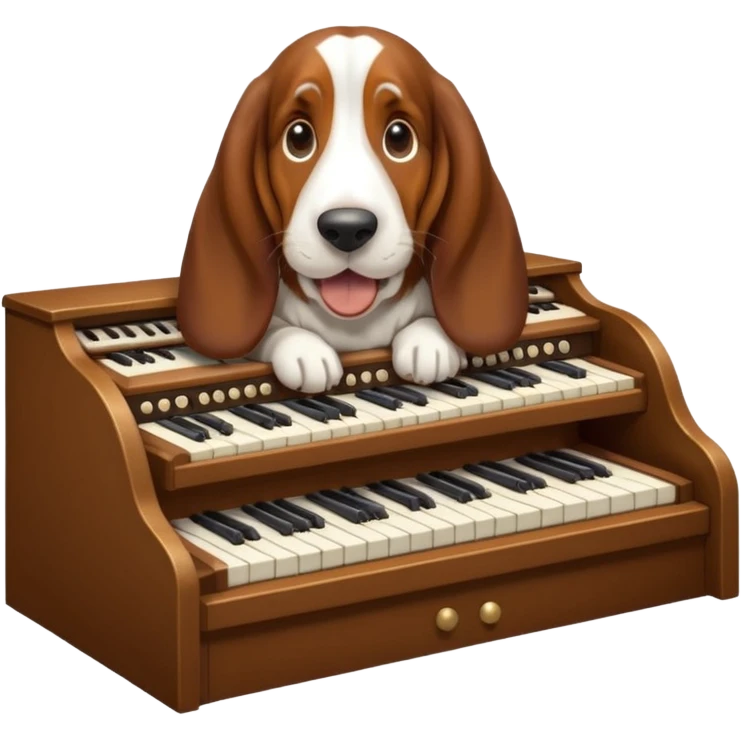 bassethound playing hammond emoji