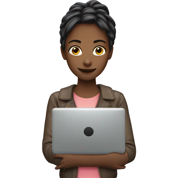 Girl send an email emoji