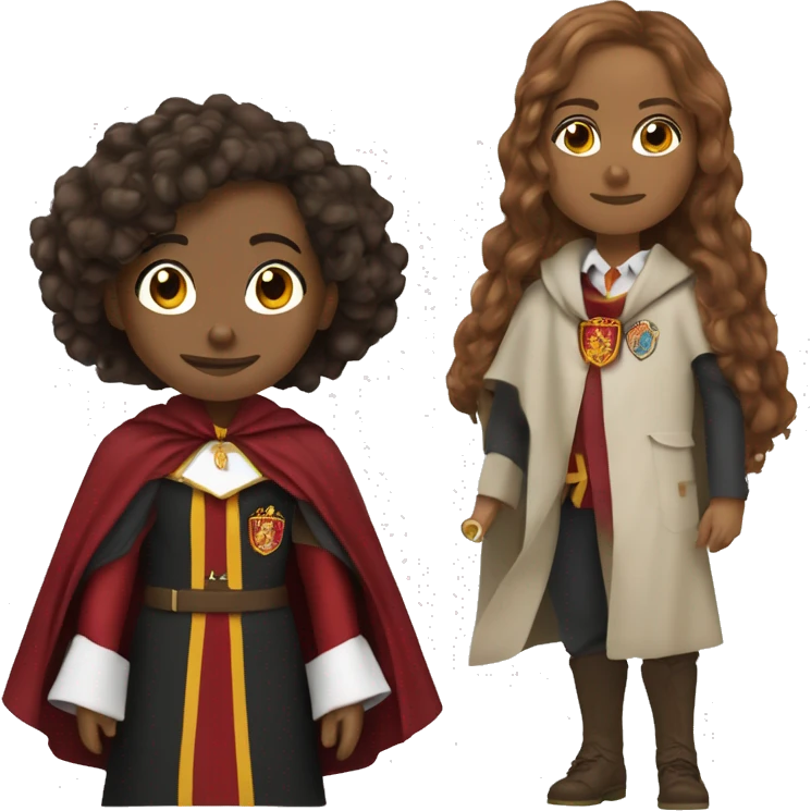 hermine, hermine granger, figure with cape gryffindor emoji