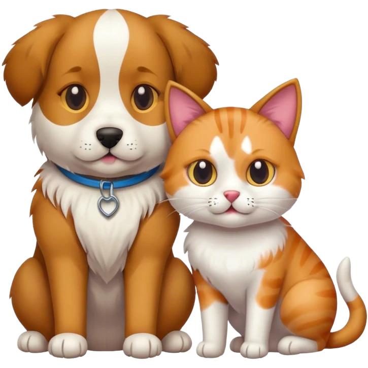 Dog and cat emoji
