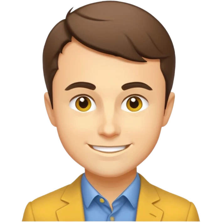 Charlie kirk's face on a yellow discord/twitter emoji style emoji. emoji