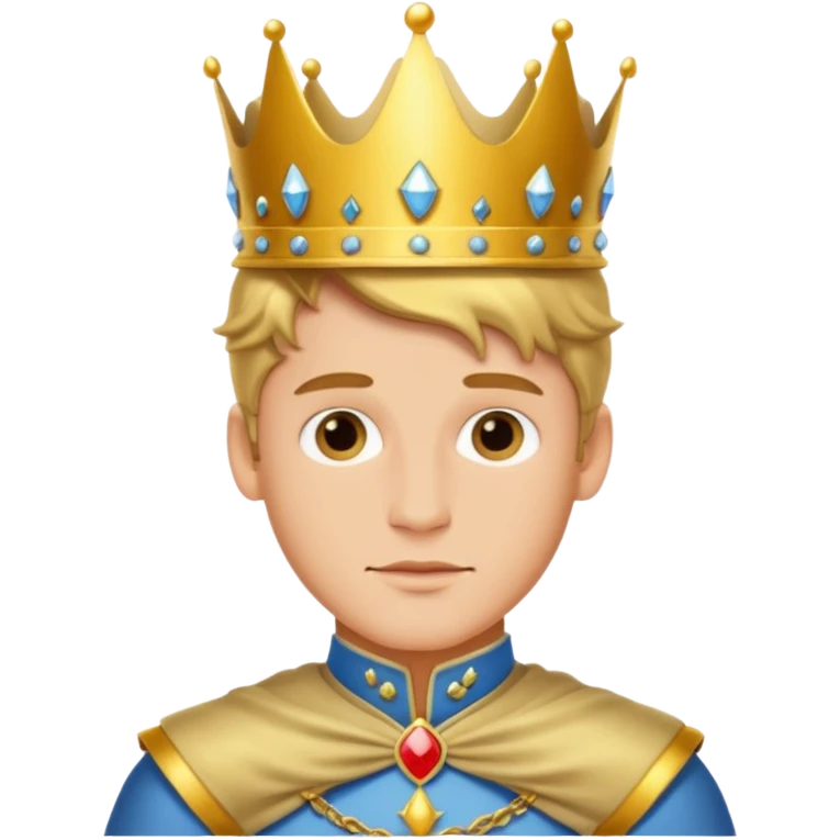 Prince Charming from Disney with crown emoji