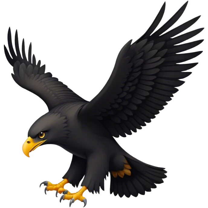 black eagle emoji