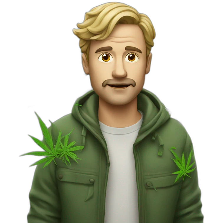 homme qui fume du cannabis amsterdam emoji
