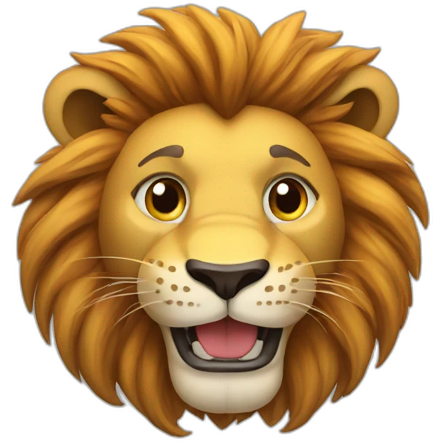 Lion thumbsup emoji
