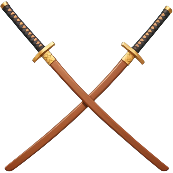 samurai training wooden sword object icon, traditional bokken, smooth polished wood, katana shape, simple guard, 3D cartoon, mobile game icon style, centered, clean background, soft shadow, no text, no watermark
 emoji