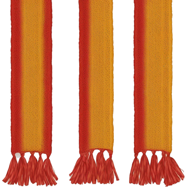 Scarf yellow and red emoji